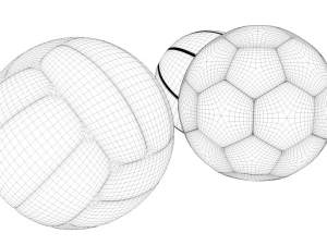 sport balls 3D Model