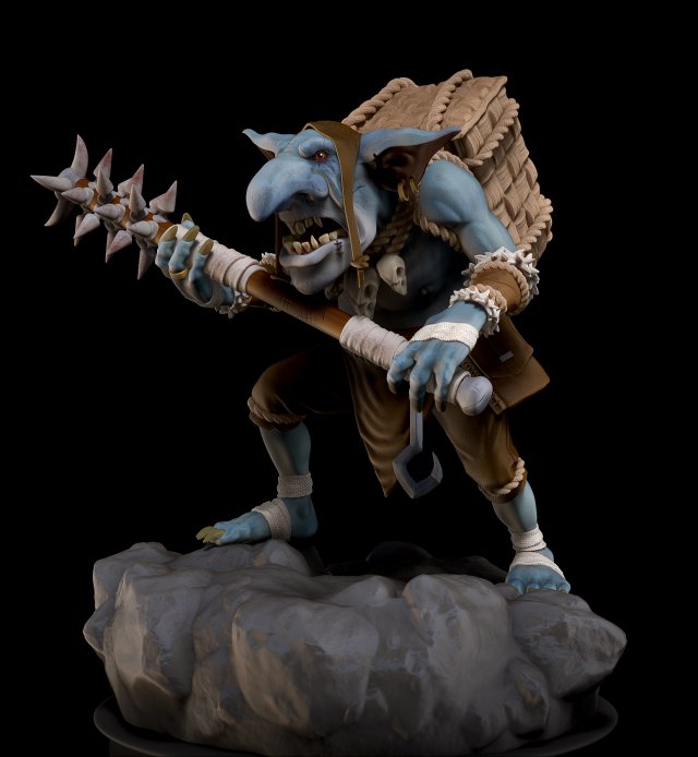 dnd goblin 3D 打印模型 .c4d .max .obj .3ds .fbx .stl .blend 