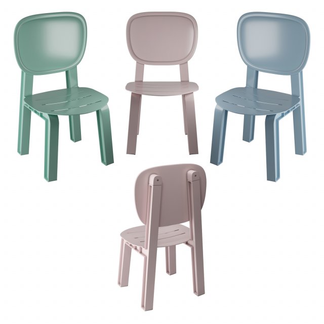 kid chair 3D Model .c4d .max .obj .3ds .fbx .stl .blend 