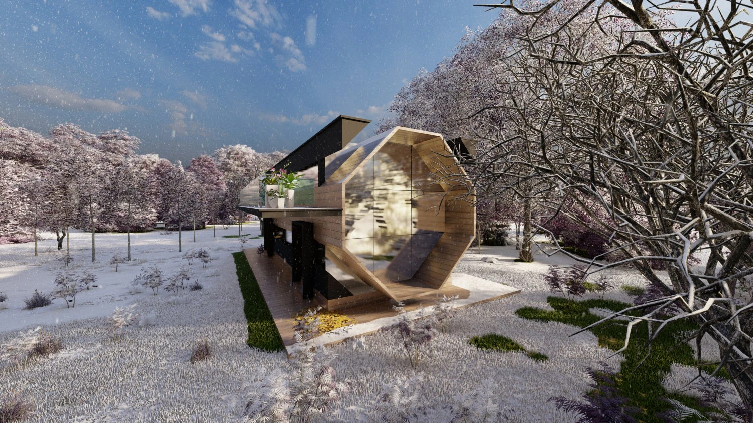 Forest house 3D Model .c4d .max .obj .3ds .fbx .stl .blend