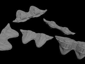 b-bomber miniature starfighter scifi Modello di stampa 3D