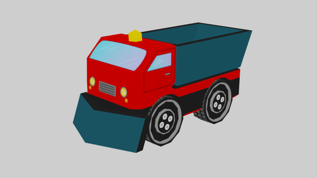snowplow Model 3D .c4d .max .obj .3ds .fbx .stl .blend 