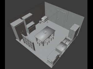 Old kitchen 3D Model