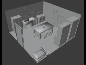 Old kitchen 3D Model