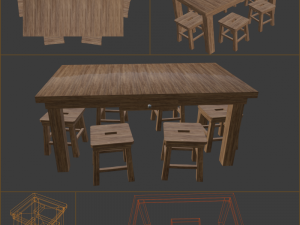 Old kitchen 3D Model
