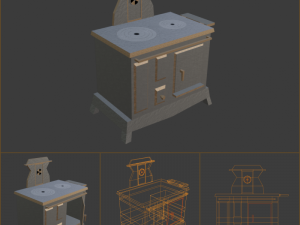 Old kitchen 3D Model