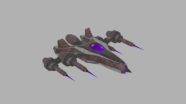 Spacecraft 1 Model 3D .c4d .max .obj .3ds .fbx .stl .blend 