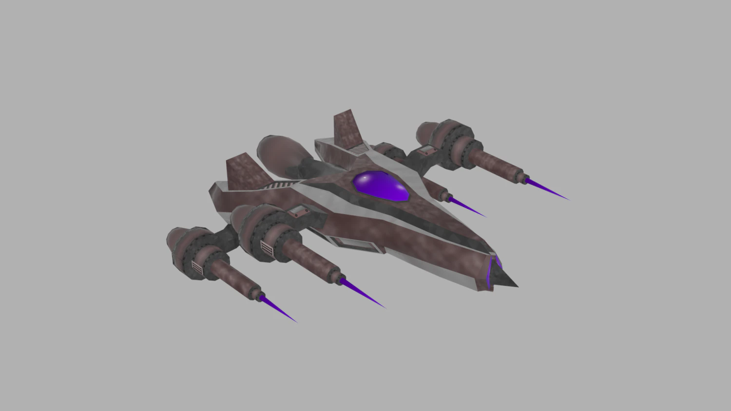 Spacecraft 1 3D Model .c4d .max .obj .3ds .fbx .stl .blend 