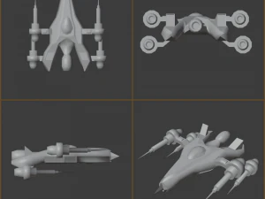 Spacecraft 1 3D Model