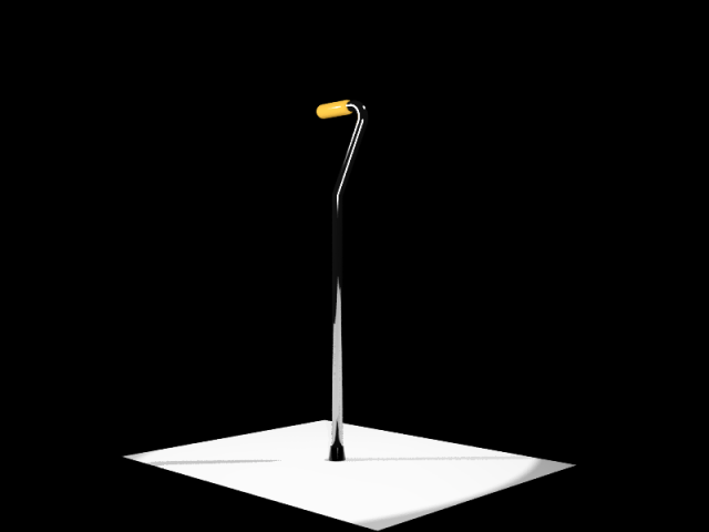 aluminum cane 3D Model .c4d .max .obj .3ds .fbx .stl .blend 