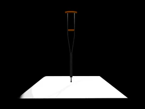 aluminum crutch 3D Model