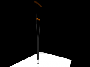 aluminum crutch 3D Model