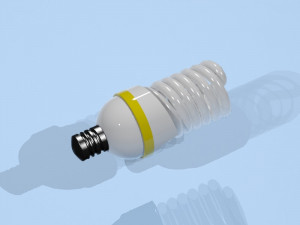 fluorescent light bulb 110v 3D Model