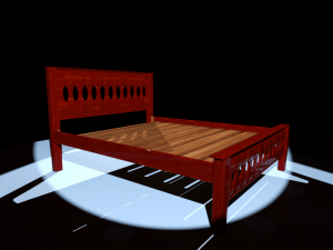 double bed with orthopedic mattress 3Dモデル