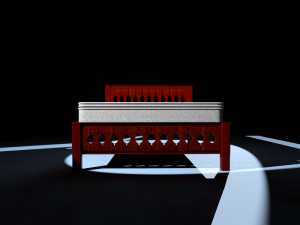 double bed with orthopedic mattress 3Dモデル