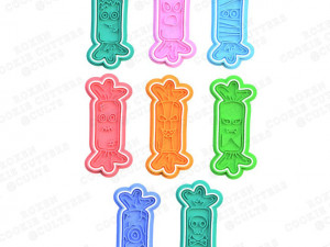 halloween candy cookie cutter set of 8 Modelo de Impressão 3D