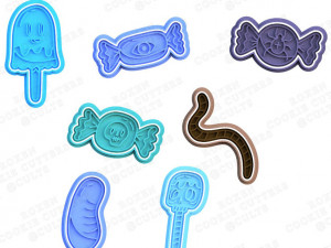 halloween candy cookie cutter set of 7 3D 프린트 모델
