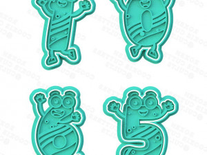 cute funny numbers cookie cutter set of 10 3D 프린트 모델