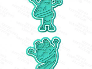 Conjunto de cortador de biscoitos fofo e engra&ccedil;ado com 10 n&uacute;meros Modelo de Impressão 3D