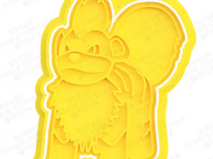 Juego de 4 cortadores de galletas de Pok&eacute;mon. Modelo de impresión 3D