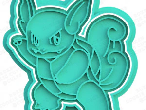 Juego de 4 cortadores de galletas de Pok&eacute;mon. Modelo de impresión 3D