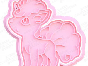 Juego de 4 cortadores de galletas de Pok&eacute;mon. Modelo de impresión 3D