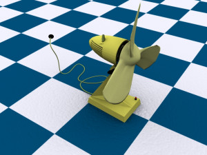 table fan Modelo 3D