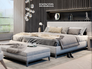 corona for cinema4d scene files - luxury bedroom apartment 3D 모델