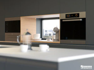 corona for cinema4d scene files - modern kitchen scene 3D Model