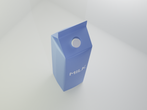 milk carton 3D 模型