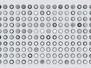 collection of 100 premium lowpoly tires low-poly 3D Model