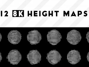 12 8k height maps texture CG Textures