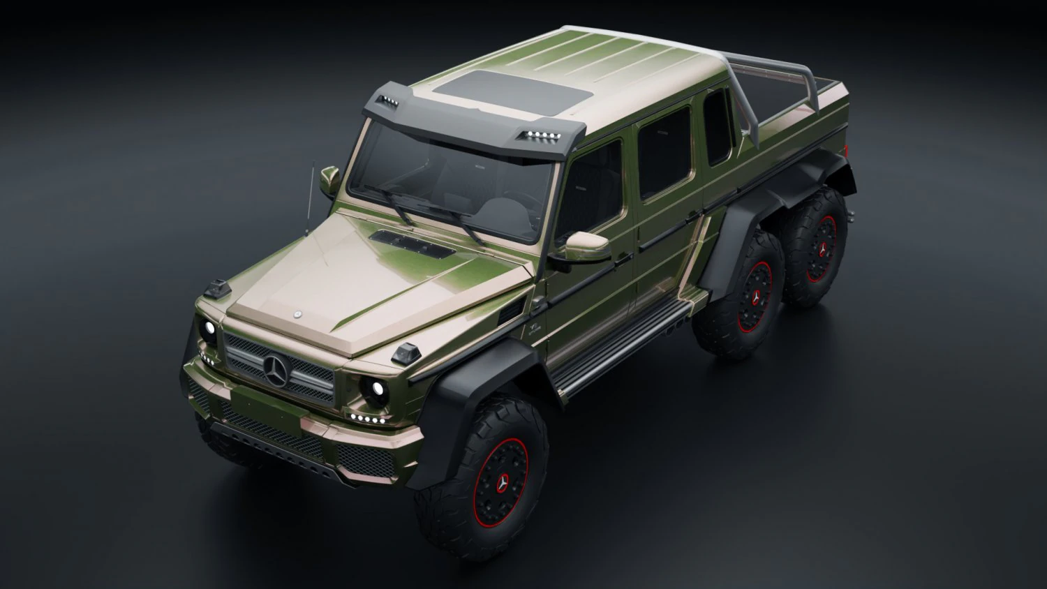 Mercedes AMG G63 6x6 edition 3D Model .c4d .max .obj .3ds .fbx .stl .blend 