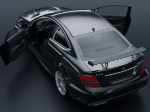 Mercedes Benz C63 AMG Black Series 3D Модель