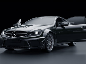 Mercedes Benz C63 AMG Black Series 3D Модель