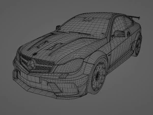 Mercedes Benz C63 AMG Black Series 3D Model
