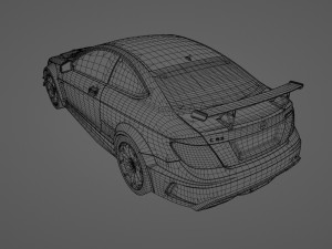 Mercedes Benz C63 AMG Black Series 3D Модель