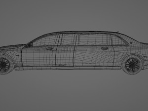 Mercedes Maybach S650 Pullman 3D Model