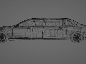 Mercedes Maybach S650 Pullman 3D Model