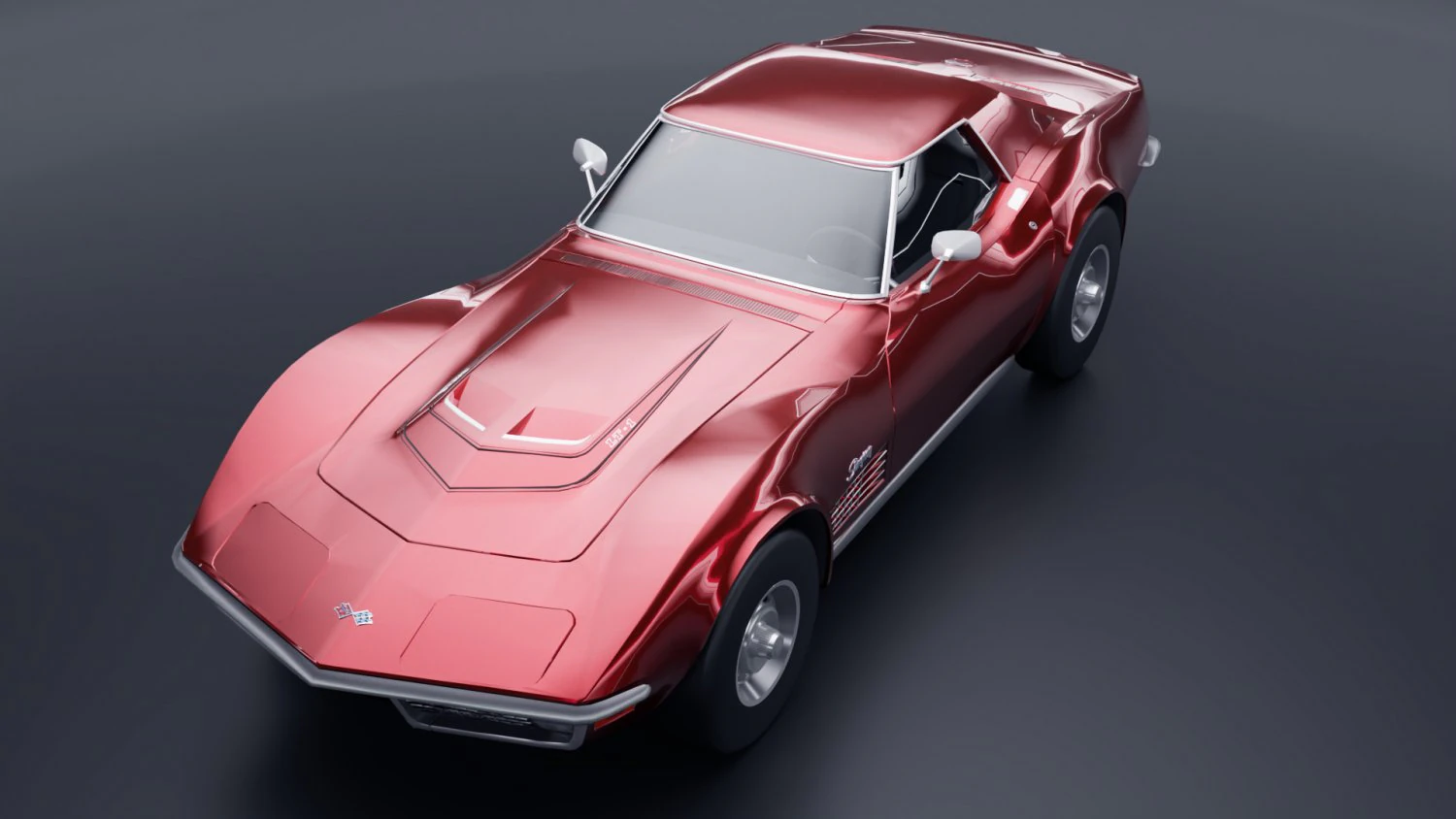 Chevrolet Corvette ZR1 1970 3D Model .c4d .max .obj .3ds .fbx .stl .blend 