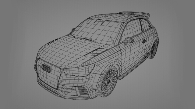 Audi A1 Quattro 3D Model in Sport Cars 3DExport