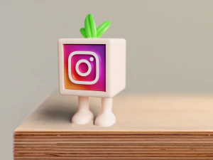 13 सोशल मीडिया बॉक्स के साथ 3डी चरित्र मूर्तिकला 3D प्रिंट मॉडल