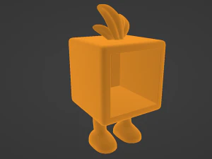 13 सोशल मीडिया बॉक्स के साथ 3डी चरित्र मूर्तिकला 3D प्रिंट मॉडल