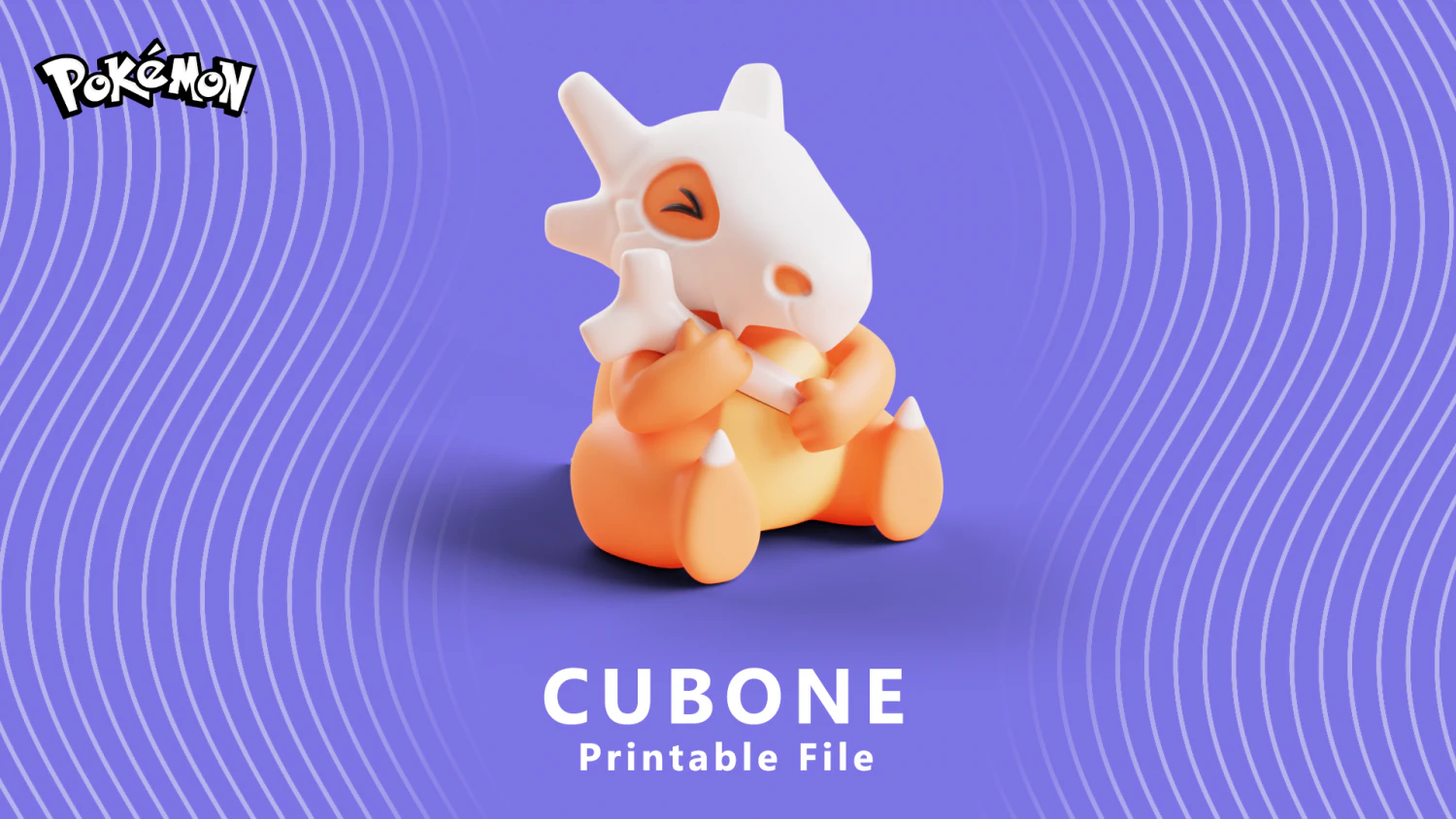 Pokemon Cubone Character 3D Print Model .c4d .max .obj .3ds .fbx .stl .blend