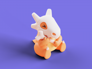 Pokemon Cubone Character Modèles 3D en vedette