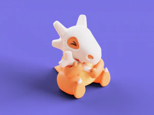 Pokemon Cubone Character 3D Print Model