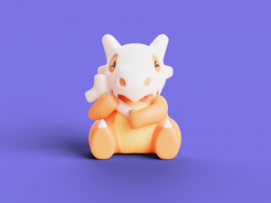 Pokemon Cubone Character Modèles 3D en vedette