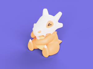 Pokemon Cubone Character Modèles 3D en vedette