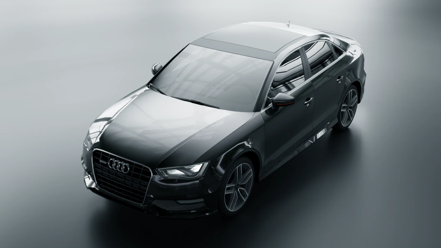 Audi A3 2015 3D Model .c4d .max .obj .3ds .fbx .stl .blend