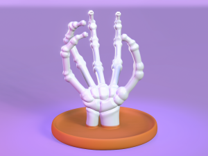 Skull Hand Holding Coffin Box Modelo de Impressão 3D